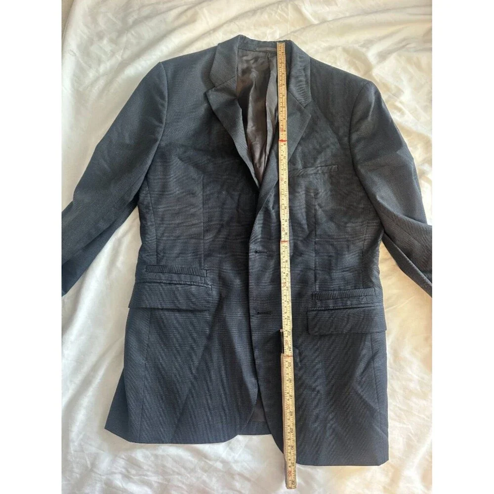 Theory Men's Navy Blue Blazer Jacket Wool Tailored Minimalist Classic Size 38/S - Picture 7 of 10